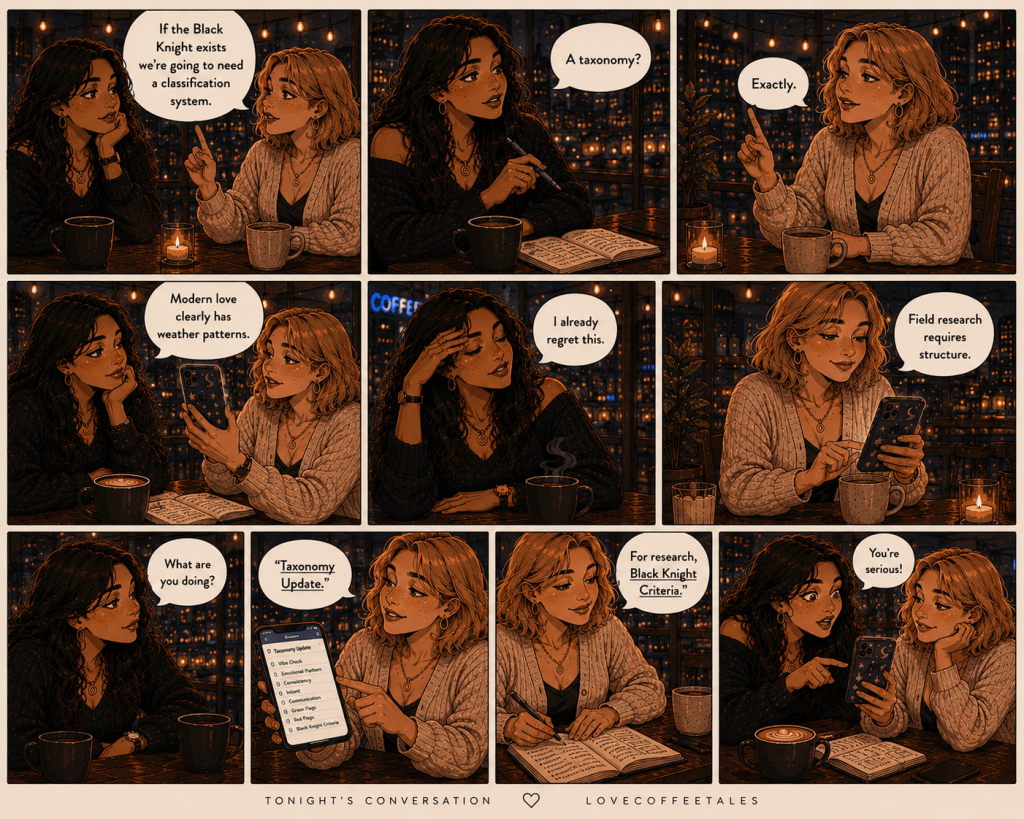 Tonight's Conversation - Comic strip with Ava & Sienna and the Black Knight series