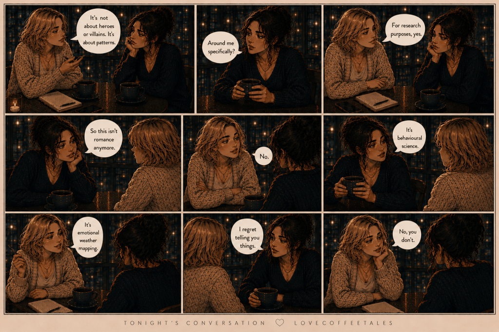 Comic strip. Tonight's Conversation with Ava & Sienna