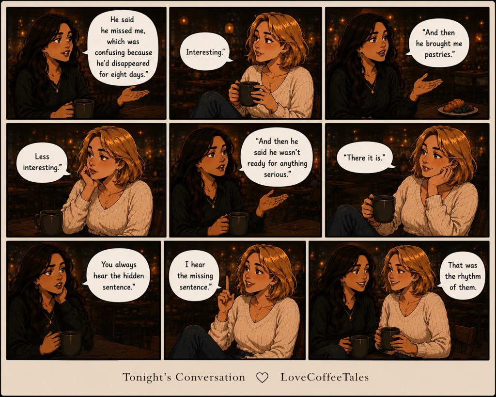 Comic strip. Tonight's Conversation with Ava & Sienna