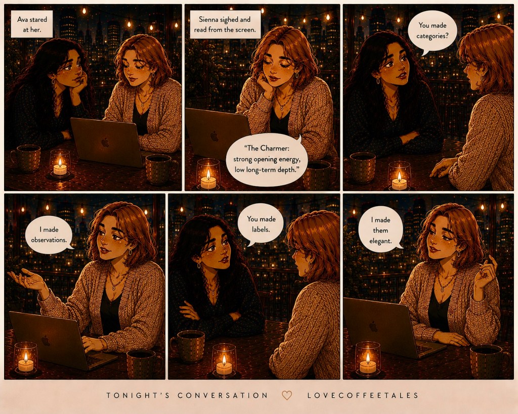 Comic strip. Tonight's Conversation with Ava & Sienna