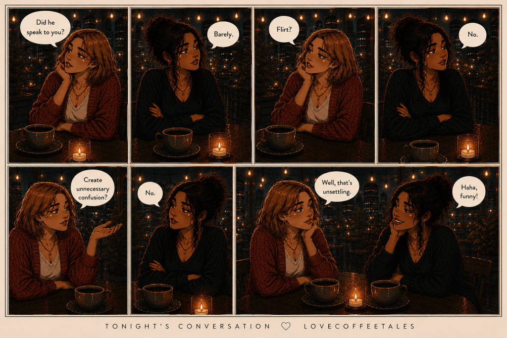 Comic strip. Tonight's Conversation with Ava & Sienna